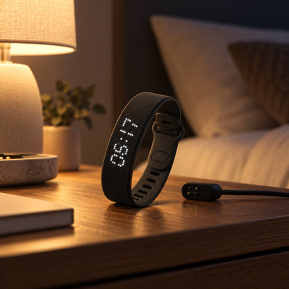 Hushwake band on a nightstand at night